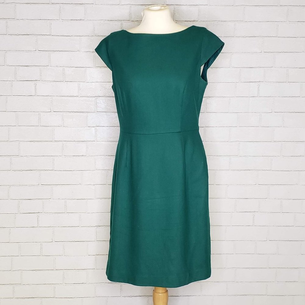 Pim + Larkin Emerald Green Wool Sheath Dress